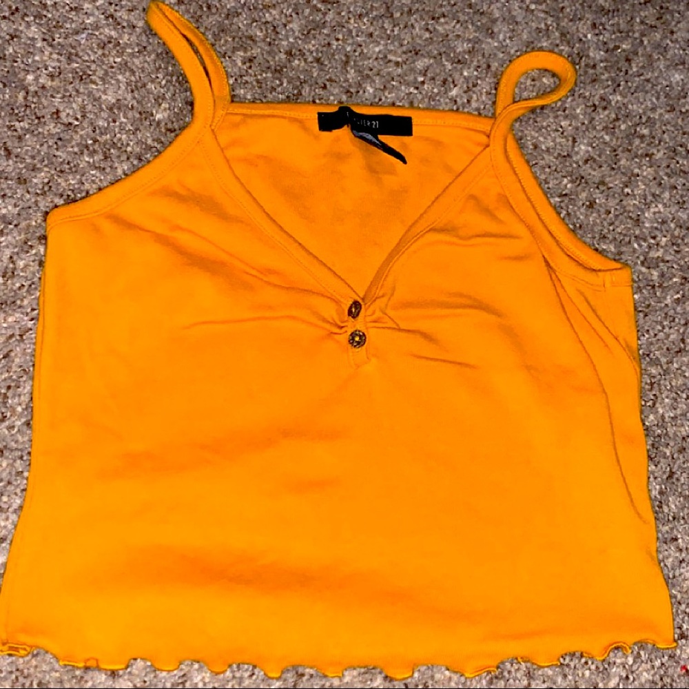 Yellow FOREVER 21 crop/tank